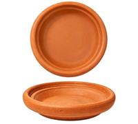 Assiette à tajine en argile non émaillée, cuisson et service, 25 cm | Ce plat est façonné à la main dans une terre naturelle, puis cuit sans additif ni émail : il est de ce fait 100 % sans plomb.