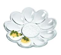 Assiette à œufs en verre KADAX, 21,5 cm, assiette à œufs pratique, 9...