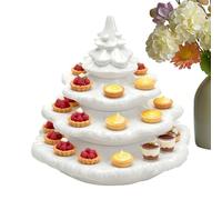 Assiette À Œufs Mimosa - Plateau D’apéritif En Résine 7,87 Pouces | Plat De Service À 4 Niveaux Avec Motif De Noël - Plateau Réutilisable Pour Snacks, Pique-niques, Fêtes, Célébrations