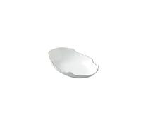 Assiette Assiette creuse en céramique blanche pure de 8,75 pouces for cuisine d'hôtel, vaisselle froide et irrégulière, style chinois Vaisselle(8.75 in-B)