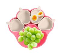 Assiette avec tapis d'alimentation en silicone pour bébé | Assiettes en silicone pour tout-petits avec motif griffe de chat | Assiette d'aspiration pour bébé, assiettes divisées pour bébé