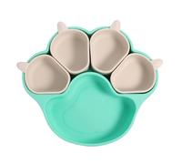 Assiette avec tapis en silicone pour l'alimentation des bébés, assiettes en silicone pour petits avec motif griffe de chat - Assiettes de dîner pour avec pour rencontrer divers