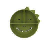 Assiette avec ventouse en silicone et compartiments - Mr. Dino