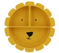 Assiette avec ventouse en silicone et compartiments - Mr. Lion Multicolore G