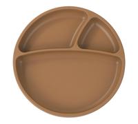Assiette bébé à ventouse en silicone caramel TU