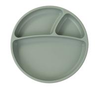 Assiette bébé à ventouse en silicone vert amande TU
