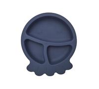Assiette Bébé en Silicone "Pieuvre" 23cm Bleu Bleu G
