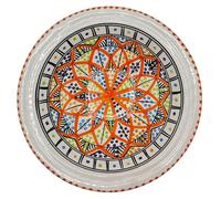 Assiette bol fond pâtes en céramique tunisienne peinte à la main - Ø 27,5 cm 1401241502b Maroc Tunisie Ethnique du Monde