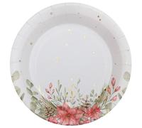 Assiette Bouquet d'hiver x10