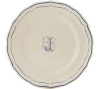 Assiette Canapés 16.5 cm J FILET BLEU MONOGRAMME