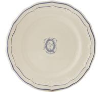 Assiette Canapés 16.5 cm Q FILET BLEU MONOGRAMME