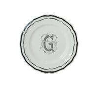 Assiette Canapés 16.5 cm W FILET MANGANESE MONOGRAMME