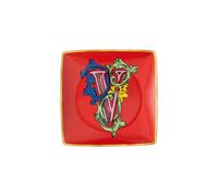 Assiette Carrée 15253 Holiday Alphabet V VERSACE 403702 Rouge Rosenthal