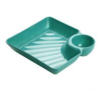 Assiette Carrée Dumplings avec Compartiment pour sauce Assiette(Green)