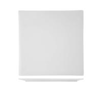 Assiette Carrée En Porcelaine, 38x38 Cm, Blanc H&H