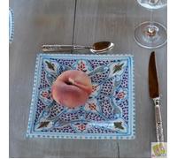 Assiette carrée Marocain turquoise - L 19 cm