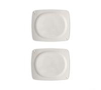 Assiette Carrée Mélamine 25cm Blanche 2 Assiette Carrée Mélamine | Mélamine incassable, léger, pour idéal restaurant et maison, coins arrondis, design minimaliste