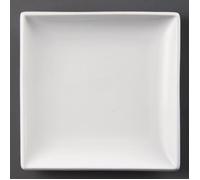 Olympia U154 Lot de 12 assiettes carrées Blanc