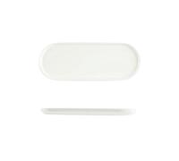 Assiette carrée simple en céramique blanche pure pour restaurant - 24,1 cm