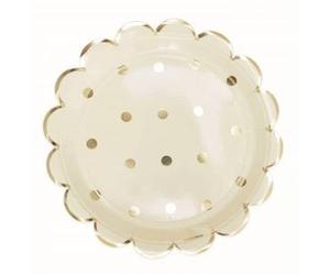 Assiette carton SCRAPCOOKING x8 gold 23cm