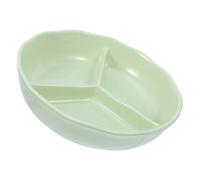 Assiette Céramique Ronde à Trois Compartiments pour Portions Équilibrées | Émail Lisse Brillant, Profondeur Modérée, Coins Arrondis, pour Fruits, Céréales du Petit-déjeuner et Repas Familiaux