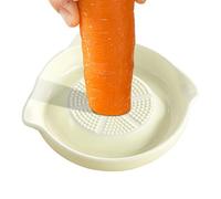 Assiette compacte pour ail - Surfaces de râpage en céramique - Outil de broyage de gingembre - Accessoire de broyage de curcuma - Dispositif de hachage d'oignons avec outil de zeste de fromage