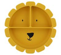 TRIXIE Mr. Lion Couverts pour enfants en bas âge Acier inoxydable, Jaune Silicone, Acier inoxydable