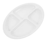 Assiette Compartimentée en Silicone Blanc Antidérapante pour Adultes | Séparation des Aliments, Aide au Repas pour Personnes Âgées, Design Multi-grilles Réutilisable