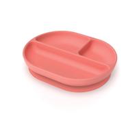 Assiette compartimentée en silicone - coral