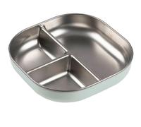 Beaba - Assiette compartimentée inox - Vert de gris