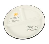 Assiette Compartimentée Plat à 3 Compartiments, en Céramique | Contrôle des Portions, Surface Lisse sans Bavures, Usage Polyvalent Cuisine et Pique-niques