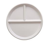Assiette Controle de Portion 8 Pouces, Assiette 3 Compartiment Porcelaine, Assiette Compartiment Adulte Diet, Assiettes Divisées pour La Perte de Poids