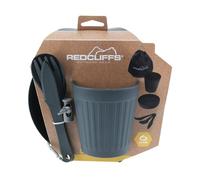 Redcliffs Outdoor Gear – Ensemble camping 6 pièces – Assiette, couverts, gobelet, sac plastique