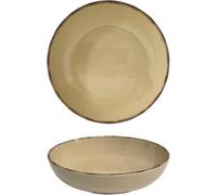 Assiette creuse 20 cm terre tabac