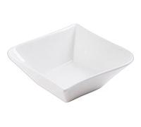 Assiette creuse carrée en porcelaine 15.5x15.5cm - Lot de 6 MELODY G