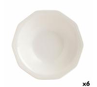Assiette creuse churchill artic céramique white faïence (6 pièces) (ø 21,5 cm)