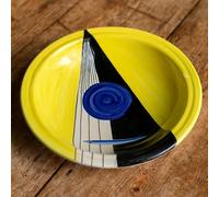 Assiette creuse en céramique Ø 28 cm Style Vietrese - Artisanat Peint à la main - Élégante assiette de service et de table - Vietri-Côtière amalfitagirone-Sicile - 0108251302