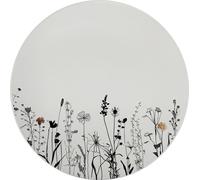 Assiette creuse en céramique Cream Garden Color ø 26,5cm, crème/noir