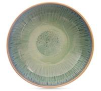 Assiette creuse en céramique, émail vert, 20,5 cm, 900 ml