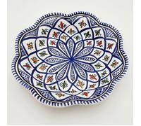 Assiette creuse fleur Bakir bleu - D 23 cm