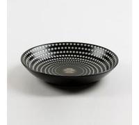 Assiette creuse - Galaxy - Noir - Grès - Résistante aux chocs - Compatible lave-vaisselle