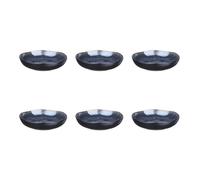 Lot de 6 assiettes creuses en grès bleu D22.5