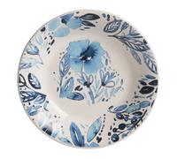 Assiette creuse Jardin bleu 20,5 cm (lot de 6) - Trend'up
