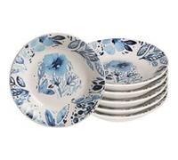 Assiette creuse jardin bleu 20,5 cm x6