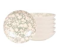 Assiette creuse Léa verte 22 cm (lot de 6) - Table Passion - Vert - Grès Vert G