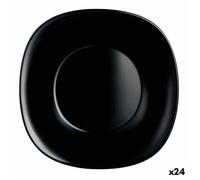Assiette Creuse Luminarc Carine Noir Verre (Ø 23,5 Cm) (24 Unités)