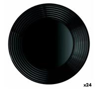 Assiette creuse Luminarc Harena Noir verre (Ø 23,5 cm) (24 Unités)