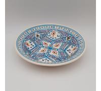 Assiette creuse Marocain turquoise - D 24 cm