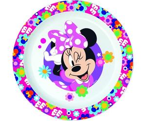 Assiette creuse Minnie Bold Florals de Tataway Microwave : design Disney élégant, passe au micro-ondes, durable et idéale pour une vaisselle fonctionnelle et raffinée.