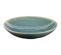 Assiette creuse moon lagon 22 cm (lot de 6) - Table Passion - Bleu - Grès Bleu G